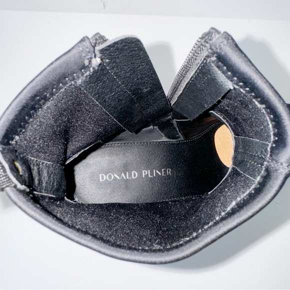 Donald Pliner ABBIE WOMENS SUEDE SQUARE TOE ANKLE BOOTS BLACK Sz 9 Y2K - Picture 12 of 14